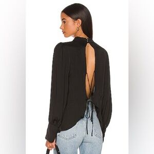 Free People Fiona Backless Top Black XS